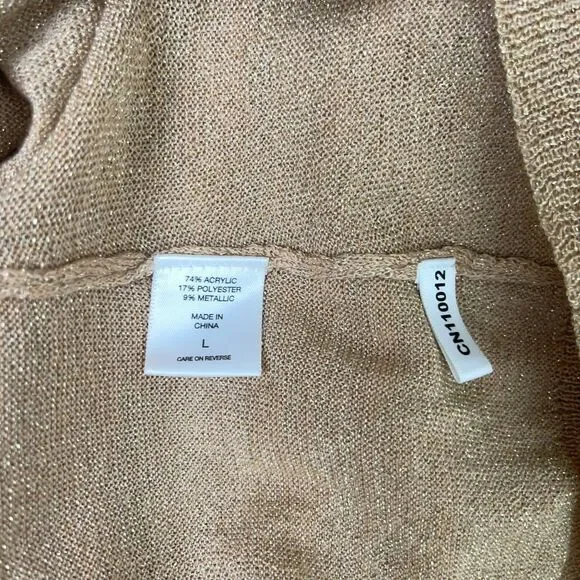 New York & Co Lightweight All-Season Knit Cardigan in Camel - Picture 9 of 10